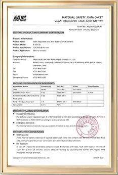 Battery MSDS